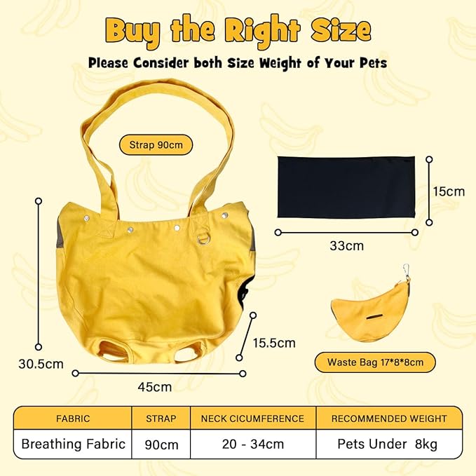 SNOWLOVE Pet Carrier Tote Bag, Yellow Canvas with Dog Design, Large Capacity Shoulder Bag with Accessory Pouch