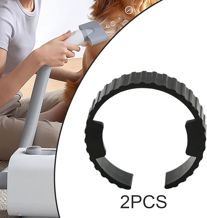 Generic 2 Pieces Dryer Hose Spare Rings, Pet Dryer Hose Clamps Wear Resistant Pipe Joint Clamp Replacement Pet Blower Accessory, Style B