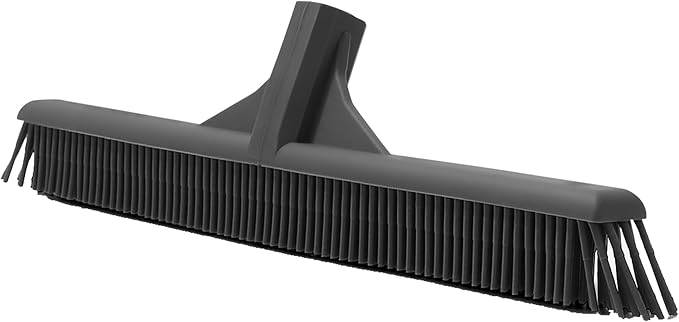 Superio 16” Pet Hair Remover Silicone Broom Head Only - Carpet Rake for Fur Removal - Rug Rake to Fluff Carpet – for Dust on Hardwood Floor & Tile – Rinse to Clean