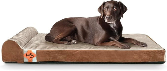 Laifug Orthopedic Memory Foam Dog Bed with Durable Water Proof Liner and Removable Washable Cover (Large (40"x25"x5.5"), Brown)