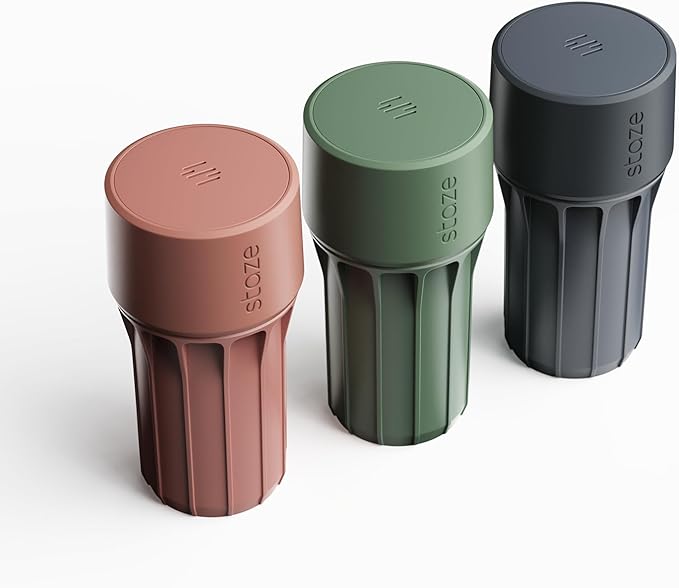 Staze Preserve Vacuum Sealed Storage Jars (148ml) | Food Storage Container with Protection - (AUTUMN TRIO)