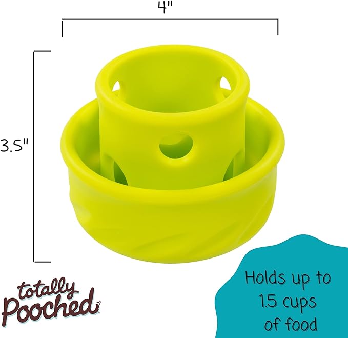 Messy Mutts Totally Pooched Puzzle 'n Play Mushroom | Stuffable Treat Toy for Dogs |Durable TPR | 3.25”” x 2.5” (Small) Dog Toy | Green