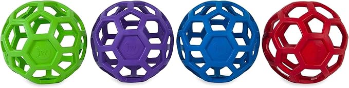 JW Pet HOLEE ROLLER BALL Dog Chew Treat Fetch Bouncy Toy LARGE 5.5 inch 3 PACK