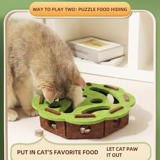 Dog Puzzle Toy for Mental Stimulation, Interactive Slow Feeder & Treat Dispensing Enrichment Toy for Dogs and Cats
