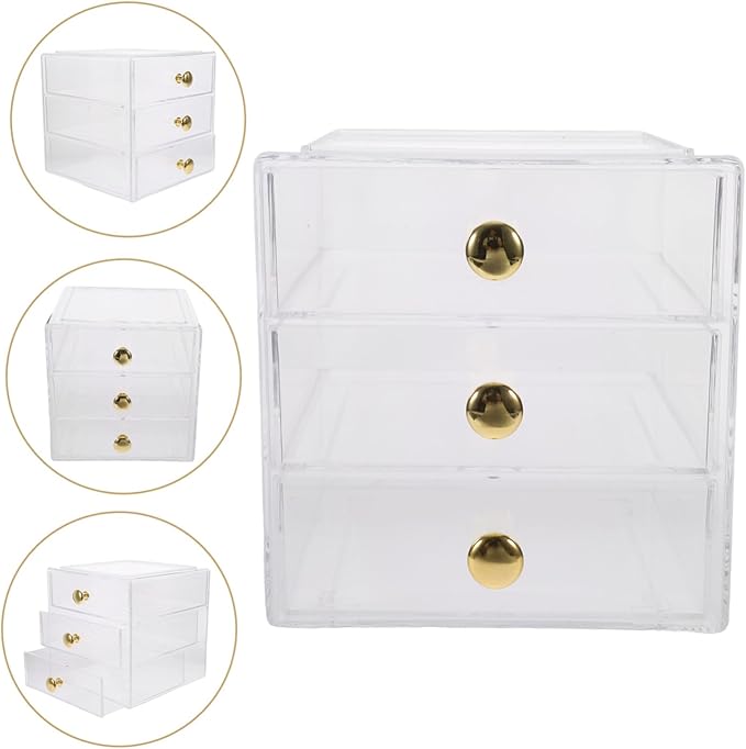 Veemoon Organizer Box Storage Bin for Bathroom Cosmetics Jewelry Office Supplies