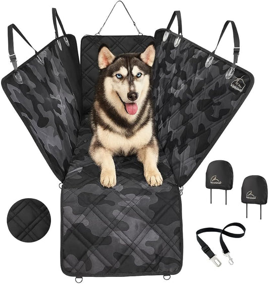 Meadowlark Dog Car Seat Cover, X-Large Heavy Duty Pet Seat Cover for Back Seat, Extra Padded Non-Slip Dog Hammock, Water-Resistant Back Seat Protector for Cars Trucks and SUVs (64” W x 60" L)