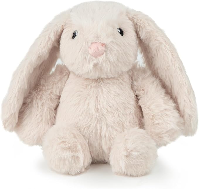 Best Pet Supplies Interactive Squeaky Dog Chew Toy, Ideal Dog Toys for Chewers, Small, Medium & Large Dogs, and Fetch Lovers - Bunny (Beige), Small