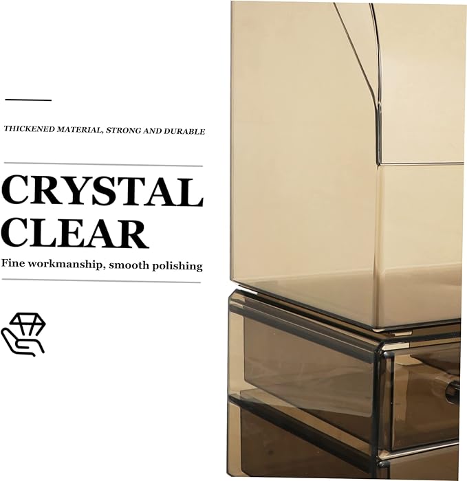 Acrylic Desktop Storage Box Cover Transparent Makeup Organizer for Cosmetics Jewelry and Office Supplies Durable and Stylish Drawer-type Storage