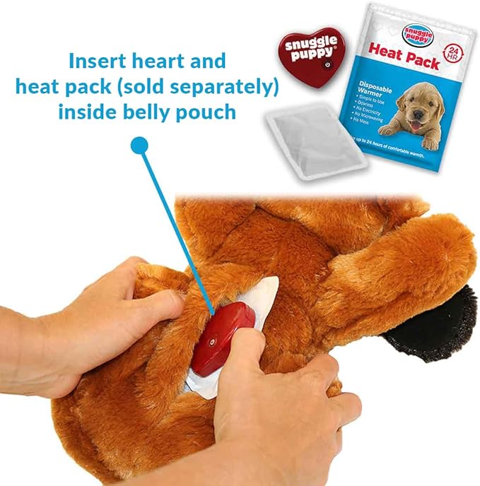 SmartPetLove Snuggle Puppy Original Dog Toy for Small Breeds - Heartbeat Puppy for Dogs - Pet Anxiety Relief and Calming Aid - Comfort Dog Toys for Behavioral Training. Heat Pack not Included