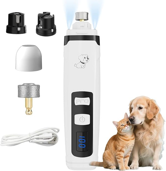 silent paws Dog Nail Grinder Quiet, 2026 New Upgraded Silent Dog Groom Pro Nail Trimmer, Electric 2-Speed Pet Toenai Grooming Supplies, Applicable to Large Medium Small Dogs Paw & Cats Claw (SM-2)
