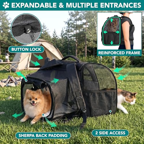 PetAmi Expandable Dog Backpack Carrier for Cats & Pe | Travel Essentia - Image 4