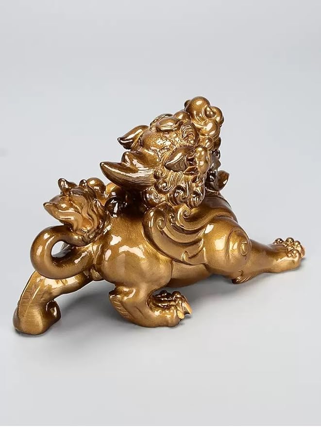 Color Changing Tea Pet, Tea Set Accessories Traditional Gongfu Tea Set Accessory, for Tea Lover Friends (Golden pixiu)
