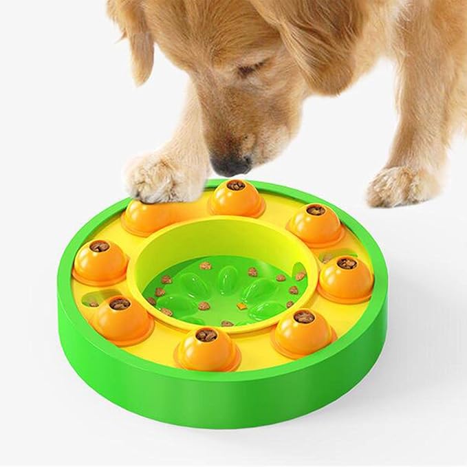 AAGAZA Pet Dog Food Puzzle Toy Increase IQ Food Dispenser Interactive for Cats Fun Feeding Training & Enrichment, Green/1817 (Color : Green)