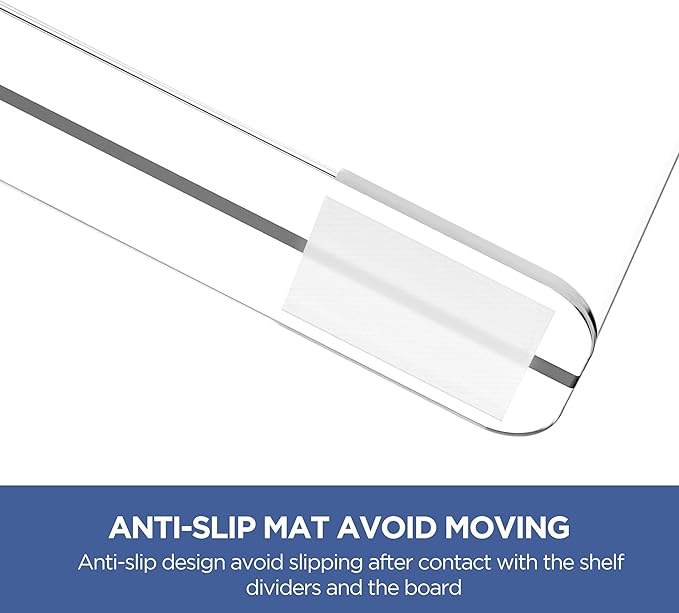 10 Pack 12 Inches [Extra Tall Version] Clear Shelf Dividers for Organization, Acrylic Closet Shelf Vertical Shelves Organizer for Bedroom, Kitchen and Office