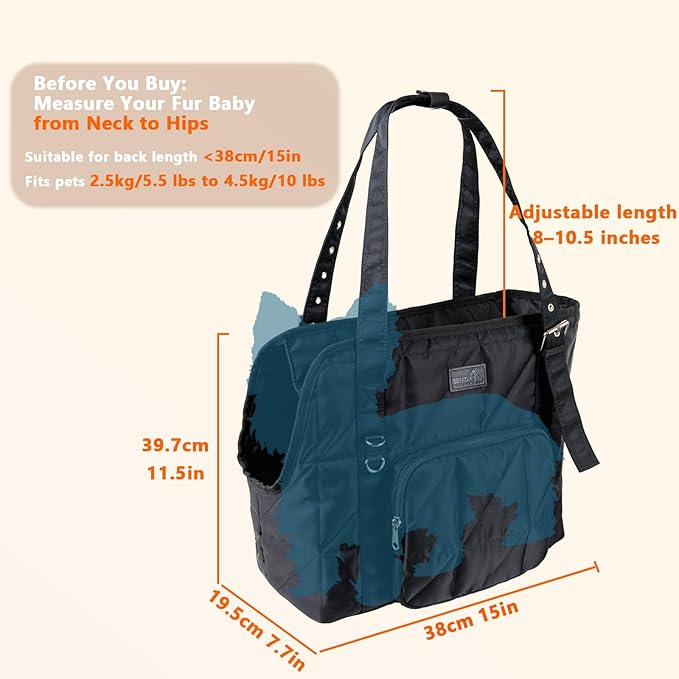Dog Carriers for Small Dogs Pet Carrier Purse for Puppy and Cats Up to 10 lbs Stylish Tote Bag with Pockets Adjustable Shoulder Strap for Travel/Shopping