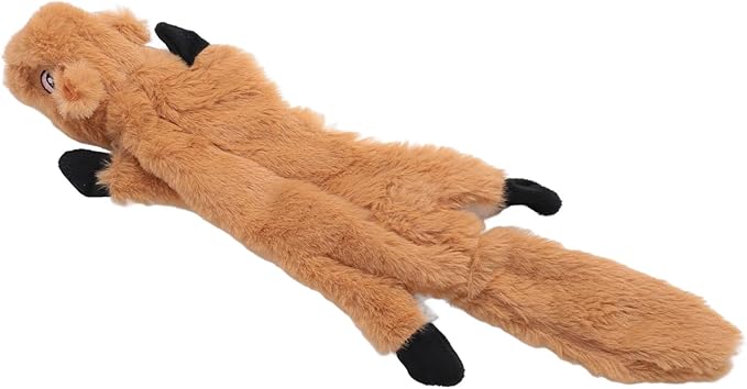 Soft Plush Squeaky Dog Chew Toy, Anxiety Relief, Teeth Cleaning, Interactive Pet Toy for Dogs, Cute Animal Design, Sturdy, Stress Relief (Light Brown)