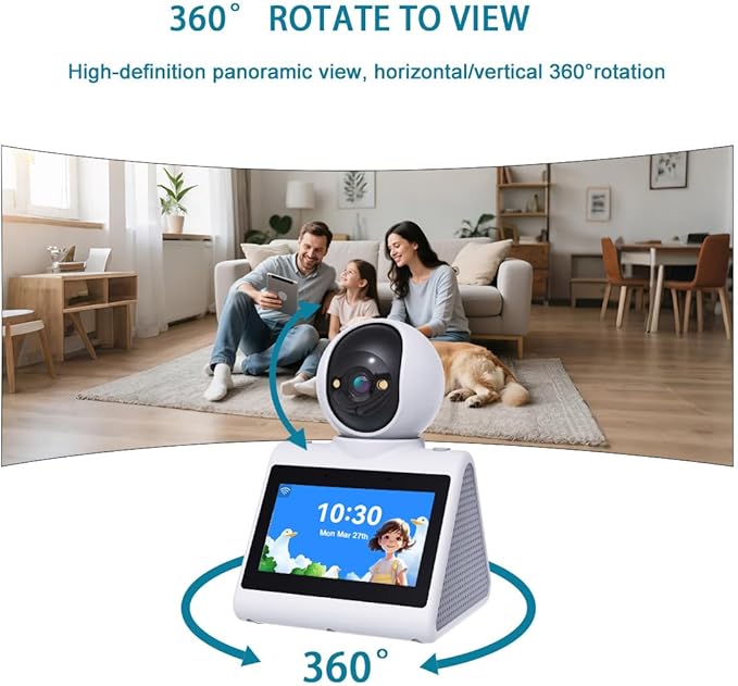 Two Way Video Camera,Dual-band 5G/2.4G Indoor Home Security Cameras,Baby Motion Pet Dog Camera with Phone App,Motion for Elderly/Nanny/Pet/Dog/Baby,Audio Calling Device Pan Til,Motion Detection