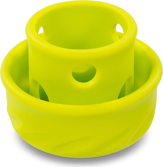 Messy Mutts Totally Pooched Puzzle 'n Play Mushroom | Stuffable Treat Toy for Dogs |Durable TPR | 4” x 3.5” (Large) Dog Toy | Green
