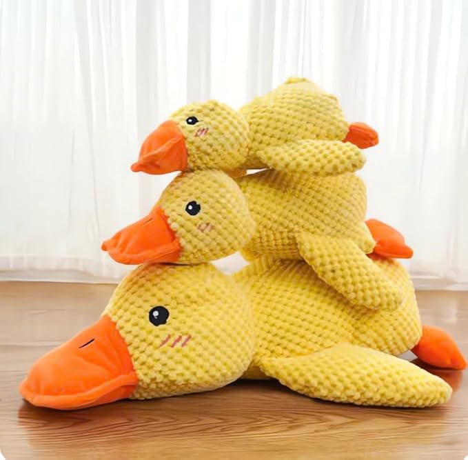Calming Duck Plush Toy - Upgrade Mellow Dog Calming Duck for Aggressive Chewers