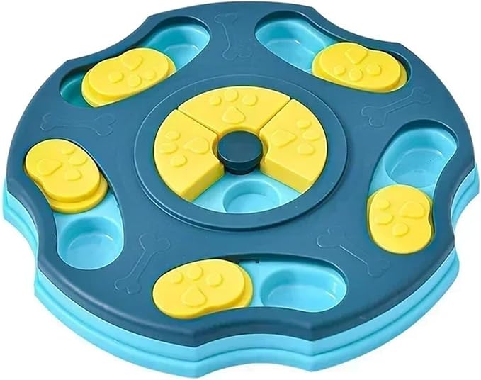 Interactive Dog Puzzle Toys - Slow Feeder IQ Enhancer for Puppies and Cats - Non-Slip Food Dispenser Training Game(H)