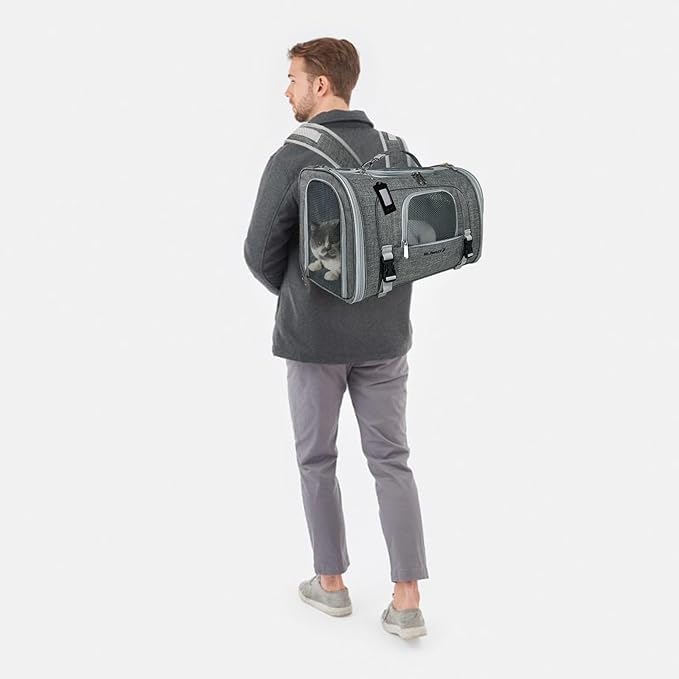 Mr. Peanut's Monterey Series Airline Compliant Horizontal Backpack Pet Carrier (Lavender)