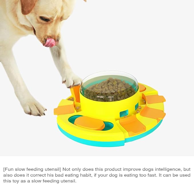 Dog Puzzle Toy Slow Feeder, Interactive Treat Dispensing Dog Toy with 2 Difficulty Levels, Mental Stimulation & Slow Feeding Puzzle Dogs(Morandi Purple)