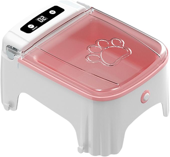 Pet Feeder - Electric Smart Meal Distributor, Digital Schedule Kibble Server with Voice Reminder Feature, Anti Jam Dispensing Design, Ideal for Busy Owners Travel Care