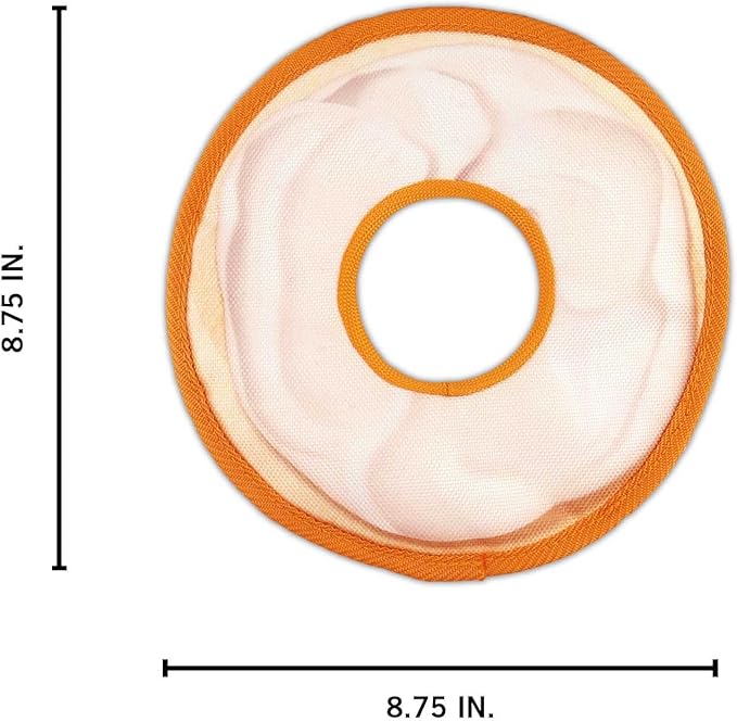 Kenneth Cole Stuffing-Free Durable New York Bagel Dog Toy – Chew-Resistant Nylon, Squeaker, Crinkle, and All-Day Play