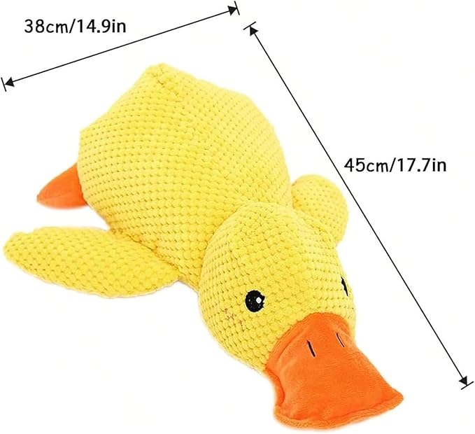 Mellow Dog Calming Duck, The Mellow Calming Duck Dog Toy Pillow Quack-Quack Ducks Dog Toy, The Mellow Calmings Pillow with Soft Squeaker for Indoor Do
