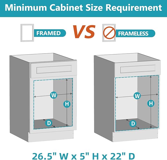 ROOMTEC Pull Out Cabinet Drawer for Kitchen Cabinets 25.5" W x 21" D, Pull Out Cabinet Organizer, Bottom Assembly, Requires At Least 26.5” Cabinet Opening, 2PCS
