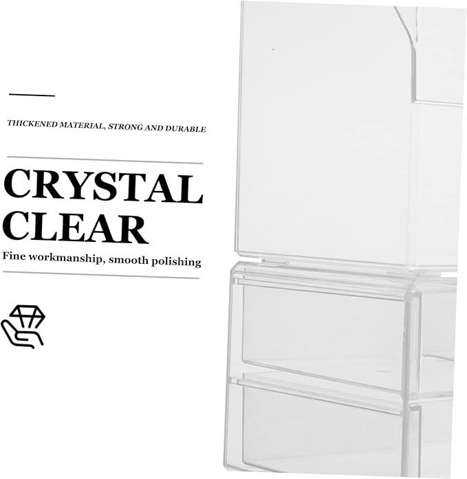 Acrylic Cosmetic Storage Box Lids Desktop Makeup Organizer Tabletop Storage Case