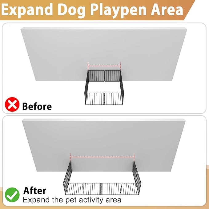ForoGore 4 Pack Fence to Wall Anchor Compatible with FXW Dog Playpen, Dog Playpen Accessories for Yard, Fireplace, Doorways Indoor/Outdoor(White)