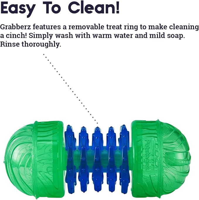 Petstages Grabberz Squeaky Dog Toy Treat Dispenser
