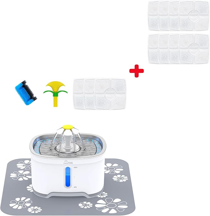Wonder Creature Cat Water Fountain with 8 Carbon Filters