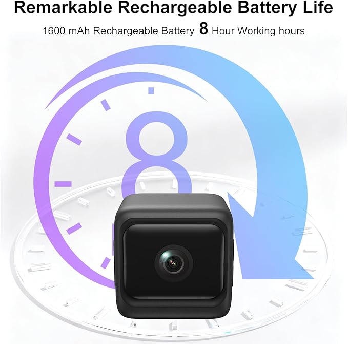 4K Security Cameras for Home, Indoor Wireless WiFi Camera with App Control Motion Detection & Real-Time Alerts, Rechargeable Pet/Baby/House/Office Camera with Night Vision