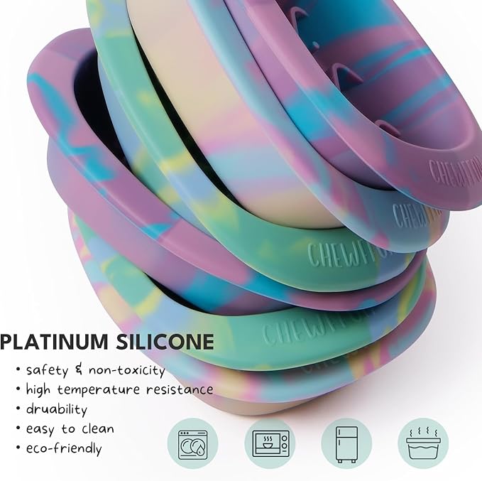 CHEWFFON Easter Dog & Cat Lick Mat Bowls, BPA-Free Silicone Slow Feeder Bowl with Suction Cups, Non Slip Pet Food Bowl Reduces Boredom and Anxiety, Dishwasher Safe, Cotton Candy Small