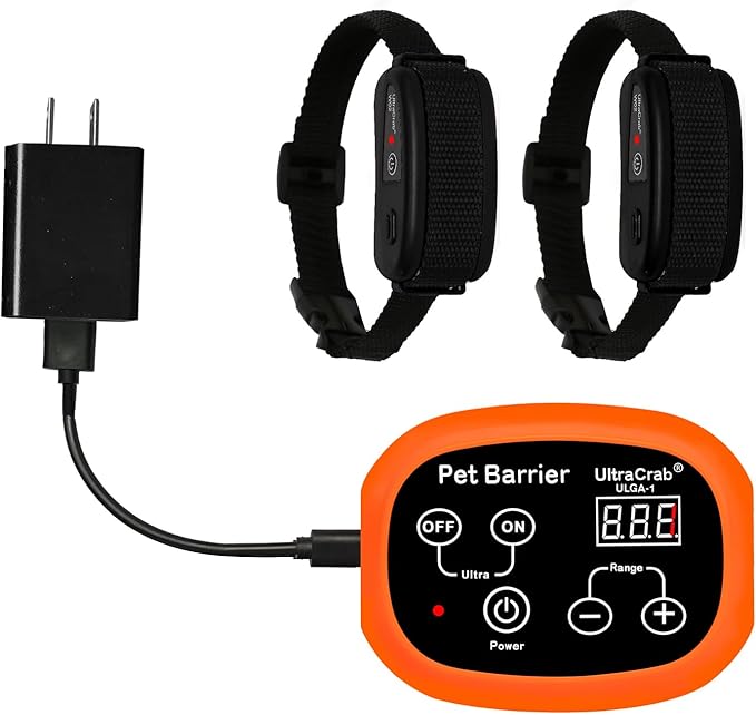 Indoor Pet Barrier for Dogs,Wireless Indoor Electric Fence,Pet Gate, Keeps Areas Off Limits,Dog Fence Waterproof/Rechargeable Training Collar (2 Dogs System)