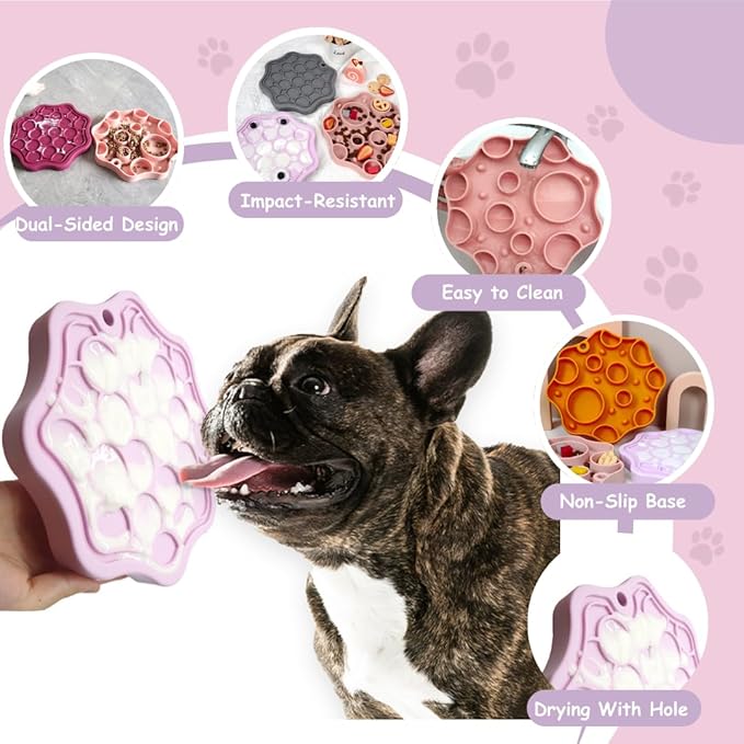 Non-Slip Slow Feeder Pet Bowl – Anti-Choking Feeding Bowl with Suction Cups for Dogs & Cats, Promotes Healthy Digestion (Night Sky, Bubble)