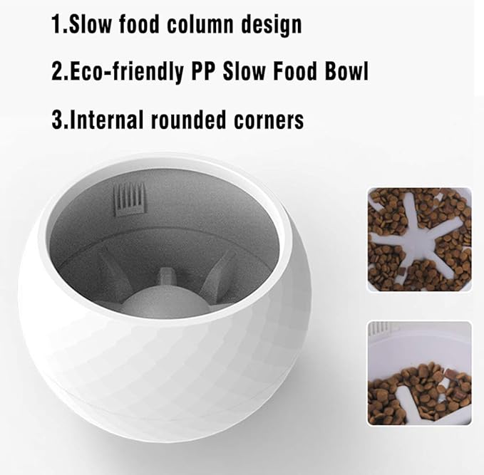 Rock 'N Bowl Puzzle Feeder Dog Bowl,Slow Feeder, Anxiety Relief, Boredom Buster,Fun Interactive Enrichment Dog Dish,Interactive Tumbler Anti-Choking Dog Feeding Bowl,Orange