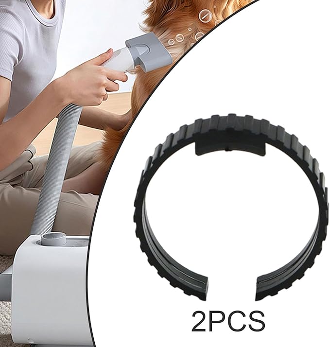 Generic 2 Pieces Dryer Hose Spare Rings, Pet Dryer Hose Clamps Wear Resistant Pipe Joint Clamp Replacement Pet Blower Accessory, Style C