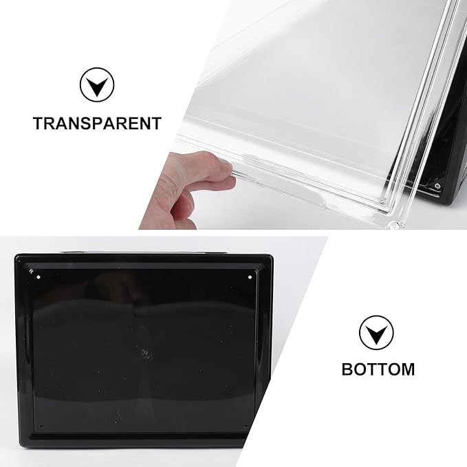 Large Shoe Storage Box Lid, Stackable Sneaker Organizer for Men and Women, Practical Home Shoe Cabinet Container