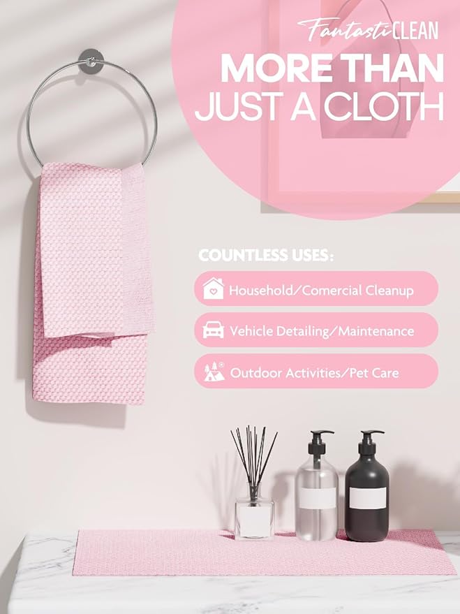 Fantasticlean Tear-Away Microfiber Cleaning Cloth Roll, Reusable Washable Kitchen Towels, Super Absorbent Dish Cloths
