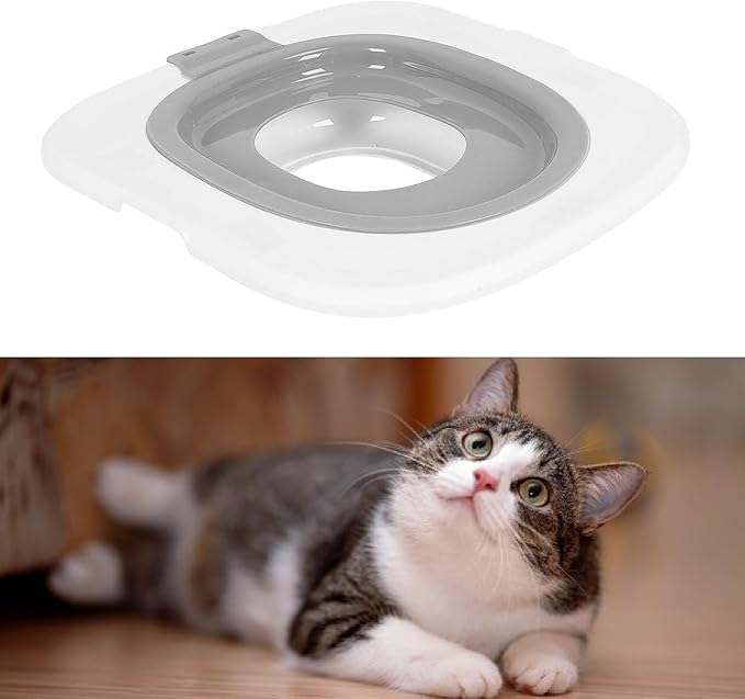Cat Toilet Training Kit, Reusable Cat Toilet Trainer Urinal Removable Pet Toilet Training System, Professional Cat Urinal Seat Trainer for Home Pet Shop (Grey)
