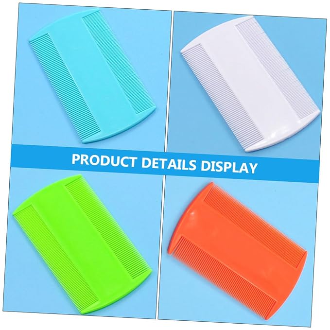 10pcs Double Side Fine Tooth Pet Combs for Dog and Cat Grooming, Massaging Hair Comb Set for Shedding Control and Fur Detangling in Mixed Colors, Suitable for Pet Care Random Color