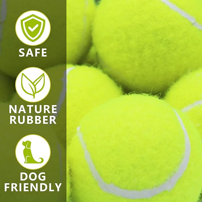 Magicorange Small Tennis Balls, 60 Pack 2 inch Tennis Balls for Dogs, Colorful Easy Catching Pet Dog Playing Ball (Yellow)