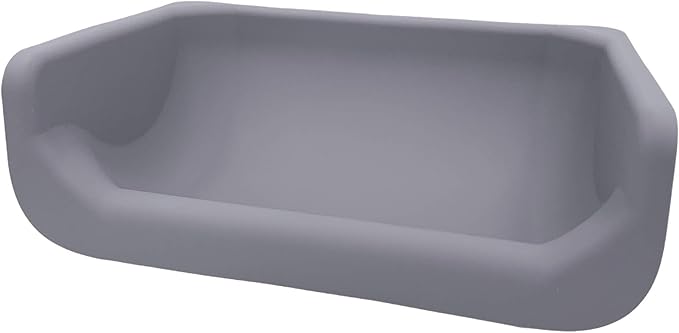 The Fluff Trough Set Elevated Dog Bowl Feeder for Healthy Posture & Digestion, Minimizes Neck Strain, Ideal Flat-Faced Pets, Vet Recommended, Dishwasher Safe, Gray, X-Large (Pack of 1)