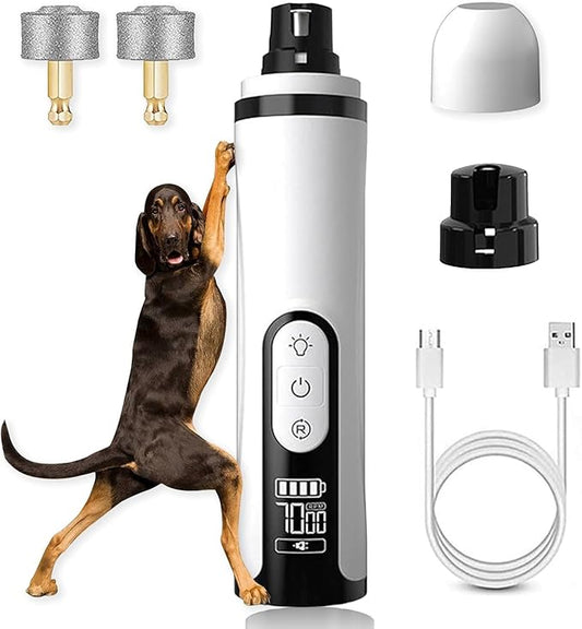 2026 New Silent Pet Nail Grinder, Rechargeable Dog Nail Grinder, Portable Electric Pet Nail Trimmer for Cats, Dogs and Other Animals