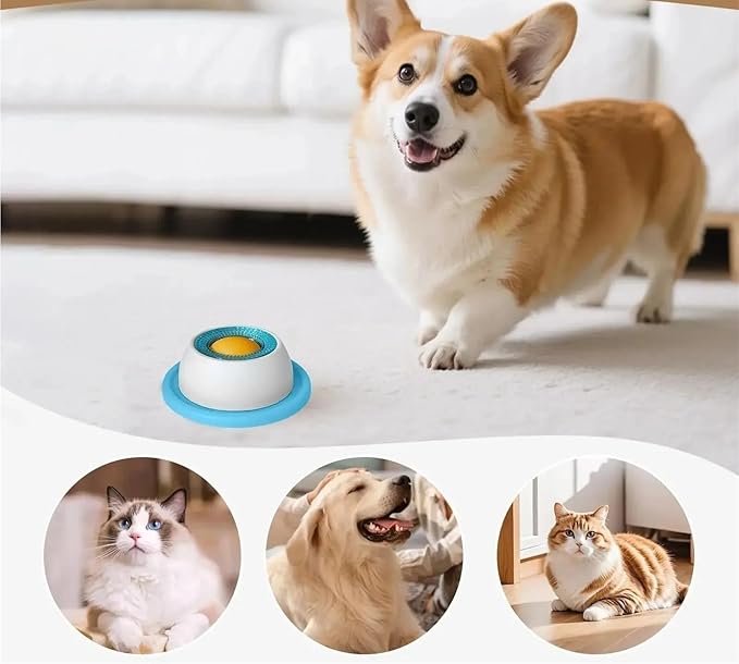 Interactive Lick Mat and Treat Dispensing Toy, Slow Feeder Puzzle for Dogs and Cats(Blue)