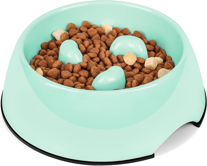 Super Design Slow Feeder Bowls, 2 Cups Slow Feeding Dog Bowl Large Breed Bottom Anti Slip Heavy That Won't Move Easy to Eat Dog Food Suitable for Large Dogs-L-Green