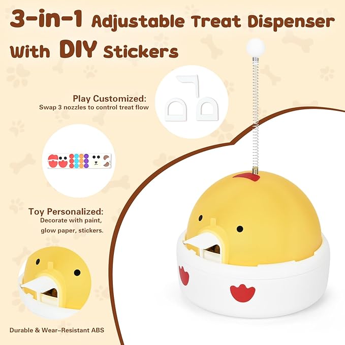 Animal-Activated Pet Feeders,Interactive Cat Dog Spring Treats Teaser Dispenser Toy,Puzzle Releasing Pet Toy Food Feeder Ball, Electric Cat Toy for Indoor Bored Cats Gentle Dog Excited